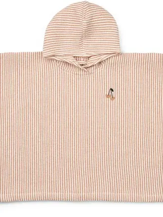 Liewood Paco Poncho Embroidery / Y/D stripe Tuscany rose / Creme de la creme