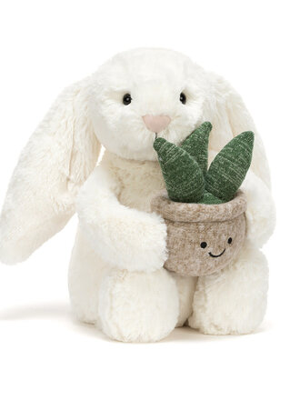 Jellycat Cream Bunny with Plant