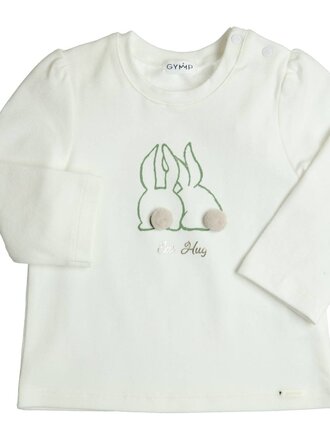 GYMP Longsleeve Aerodoux Ear Hug Off White - Green 352-6695-10