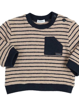 GYMP Pullover Lander Beige - Navy 352-6733-20