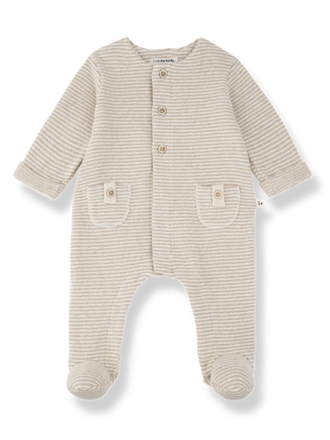 1+ in the family METZ jumpsuit w/feet / beige