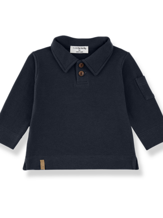 1+ in the family OSIMO l.sleeve polo / blue