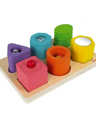 Janod PUZZEL MET 6 VORMBLOKKEN I WOOD