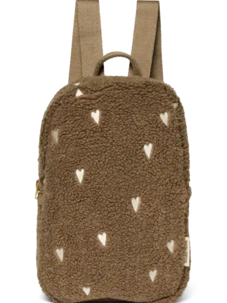 Studio Noos Teddy Mini Backpack / Brown Hearts