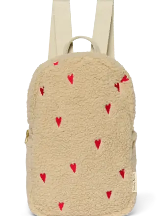 Studio Noos Teddy Mini Backpack / Ecru Hearts