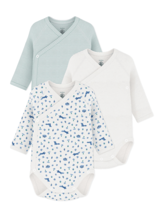 Petit Bateau 3 BODIES NAISS ML A0GF0
