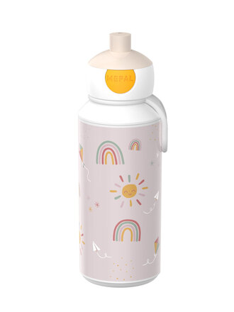 Little Dutch drinkfles pop-up campus 400 ml - sunshine en  rainbow