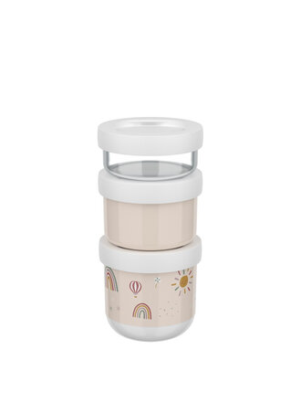Little Dutch snackbox stack mio 3-delig - sunshine en rainbow