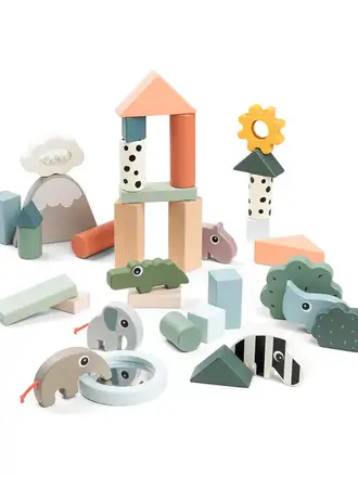 Done by Deer Done by Deer - Building block set 34 pcs Deer friends Colour mix (per 1  pcs)