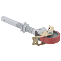 Wiel 125mm alu spindel verstelbaar Wiel 125mm alu spindel verstelbaar