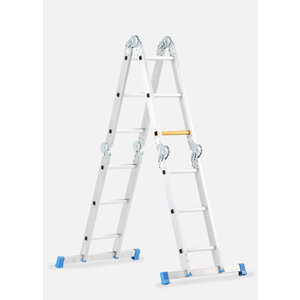 Excelsior aluminium vouwladder 4x3 sporten + platform Excelsior aluminium vouwladder 4x3 sporten + platform