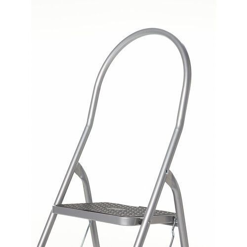 Cromato huishoudtrap 3-treeds met hoge beugel Silver Cromato huishoudtrap 3-treeds met hoge beugel Silver