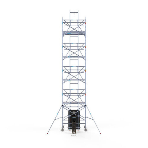 Euroscaffold Andamio solar móvil de 135x250x10,2 m de altura de trabajo, incluye elevador solar