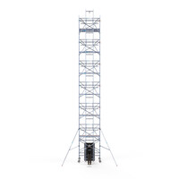 Euroscaffold Andamio solar móvil de 135x250x14,2 m de altura de trabajo, incluye elevador solar
