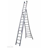 Sólido Escaleras macizas Tipo DB de tres tramos curvados 3x14 peldaños + rodillos frontales