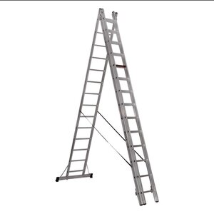 Nivel inteligente Escalera de reforma de 3 tramos con sistema Top Safe 3x8 Escalera de reforma de 3 tramos con sistema Top Safe 3x8