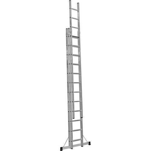 Escalera corredera de 3 tramos con sistema Top Safe 3x12 Nivel inteligente Escalera corredera de 3 tramos con sistema Top Safe 3x12