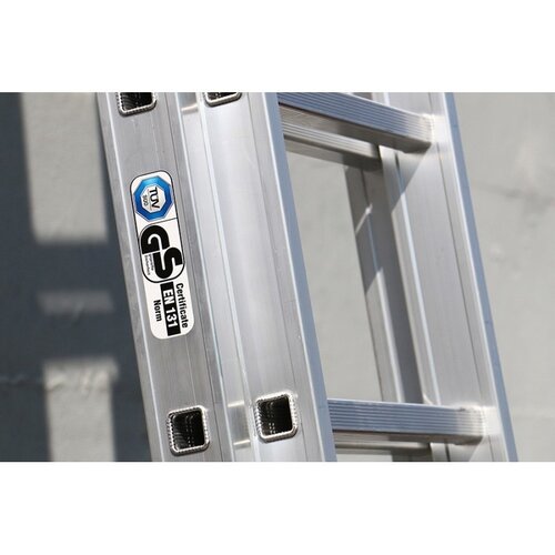 Escalera corredera de 2 tramos con sistema Top Safe 2x14 Nivel inteligente Escalera corredera de 2 tramos con sistema Top Safe 2x14