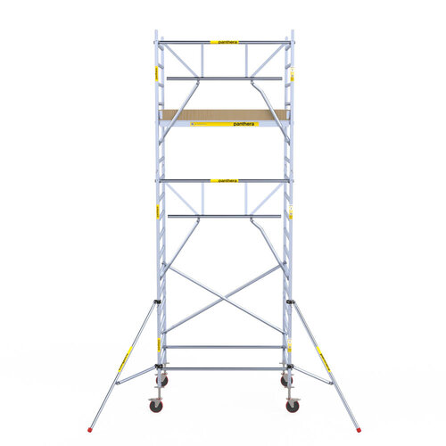 Andamio móvil Panthera 135x185 6,2 m altura de trabajo barandillas simples Panthera Andamio móvil Panthera 135x185 6,2 m altura de trabajo barandillas simples