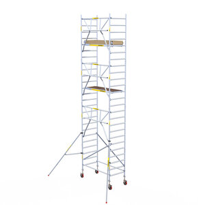 Panthera Andamio rodante Panthera 90x185 8,2 m altura de trabajo barandillas simples delanteras Andamio rodante Panthera 90x185 8,2 m altura de trabajo barandillas simples delanteras