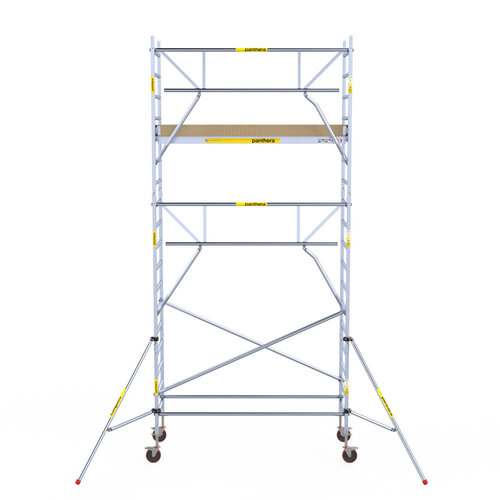 Andamio móvil Panthera 90x245 6,2 m altura de trabajo barandillas simples Panthera Andamio móvil Panthera 90x245 6,2 m altura de trabajo barandillas simples