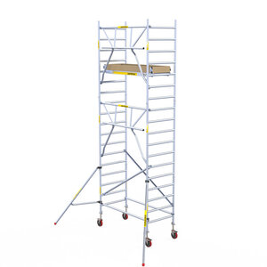 Panthera Andamio rodante Panthera 90x185 6,2 m altura de trabajo barandillas simples delanteras Andamio rodante Panthera 90x185 6,2 m altura de trabajo barandillas simples delanteras