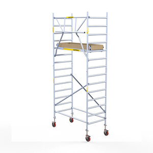 Panthera Andamio rodante Panthera 90x185 5,2 m altura de trabajo barandillas simples delanteras Andamio rodante Panthera 90x185 5,2 m altura de trabajo barandillas simples delanteras