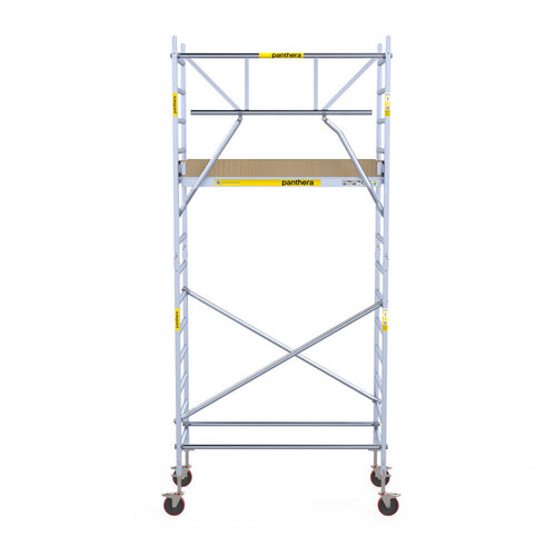 Andamio rodante Panthera 90x185 5,2 m altura de trabajo barandillas simples delanteras Panthera Andamio rodante Panthera 90x185 5,2 m altura de trabajo barandillas simples delanteras