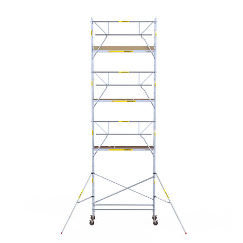 Andamio rodante Panthera 75x245 9,2 m altura de trabajo barandillas simples delanteras Panthera Andamio rodante Panthera 75x245 9,2 m altura de trabajo barandillas simples delanteras