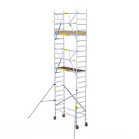 Panthera Andamio móvil Panthera 75x185 7,2 m altura de trabajo barandillas simples Panthera Andamio móvil Panthera 75x185 7,2 m altura de trabajo barandillas simples