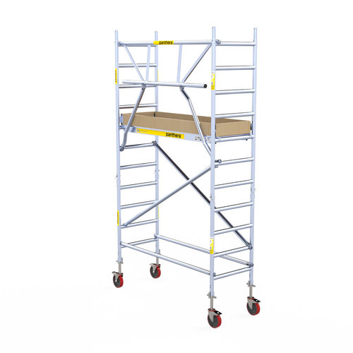 Andamio móvil Panthera 75x185 4,2 m de altura de trabajo barandillas simples delanteras Panthera Andamio móvil Panthera 75x185 4,2 m de altura de trabajo barandillas simples delanteras