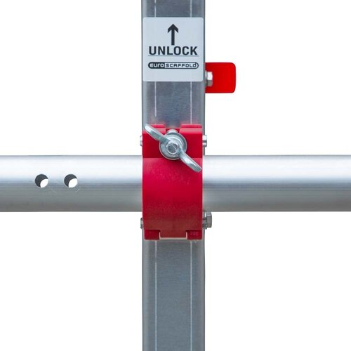 Protección del borde del tejado cubierta plana temporal 6 metros Euroscaffold Protección del borde del tejado cubierta plana temporal 6 metros