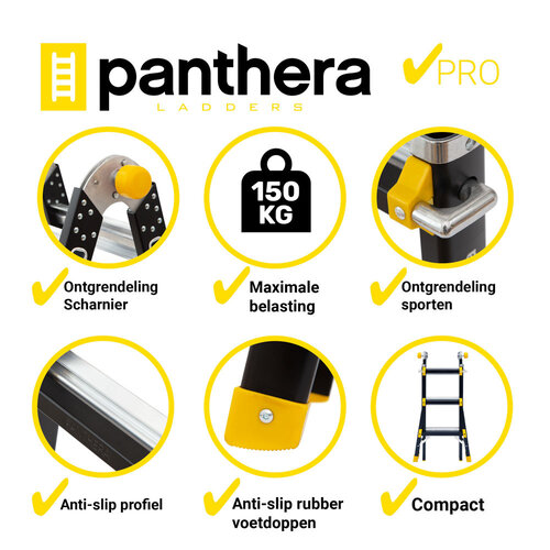 Panthera Multiescalera PRO 4x3 Negra Panthera Panthera Multiescalera PRO 4x3 Negra