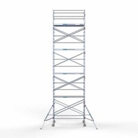 Euroscaffold Remolque para andamios con cerradura 250 + andamio móvil Completo 135x250 10,2 m de altura de trabajo