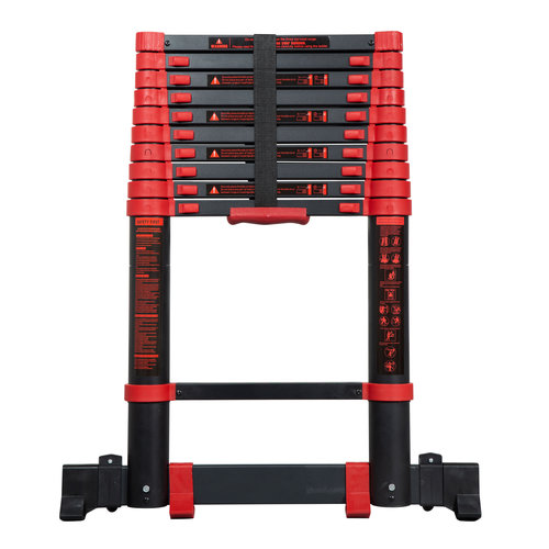 Escaleras telescópicas Negro/Rojo 3,2 metros Panthera Escaleras telescópicas Negro/Rojo 3,2 metros