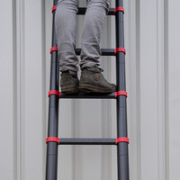 Panthera Escaleras telescópicas Negro/Rojo 3,8 metros Panthera Escaleras telescópicas Negro/Rojo 3,8 metros