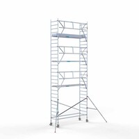 Euroscaffold Andamio rodante Plataforma completa de carbono 90 x 305 x 9,2 m altura de trabajo + barandillas frontales de un solo lado