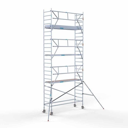 Andamio móvil completo 90 x 305 x 8,2 m altura de trabajo + barandillas frontales de un solo lado Euroscaffold Andamio móvil completo 90 x 305 x 8,2 m altura de trabajo + barandillas frontales de un solo lado