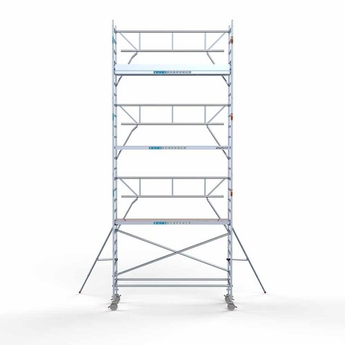 Andamio móvil completo 90 x 305 x 8,2 m altura de trabajo + barandillas frontales de un solo lado Euroscaffold Andamio móvil completo 90 x 305 x 8,2 m altura de trabajo + barandillas frontales de un solo lado