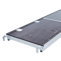 Euroscaffold Andamio móvil completo 90 x 250 x 4,2 m altura de trabajo + barandillas frontales de un solo lado Euroscaffold Andamio móvil completo 90 x 250 x 4,2 m altura de trabajo + barandillas frontales de un solo lado