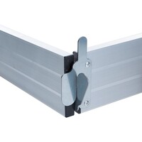 Euroscaffold Andamio rodante Plataforma completa de carbono 90 x 305 x 10,2 m altura de trabajo + barandillas frontales de doble cara