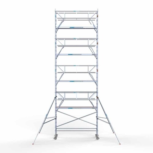 Andamio móvil completo 90 x 305 x 10,2 m altura de trabajo + barandillas frontales de doble cara Euroscaffold Andamio móvil completo 90 x 305 x 10,2 m altura de trabajo + barandillas frontales de doble cara