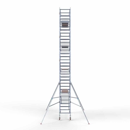 Andamio móvil completo 90 x 305 x 10,2 m altura de trabajo + barandillas frontales de doble cara Euroscaffold Andamio móvil completo 90 x 305 x 10,2 m altura de trabajo + barandillas frontales de doble cara