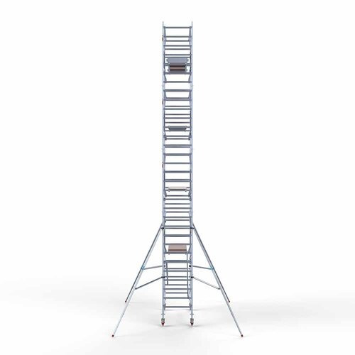 Andamio rodante Plataforma completa de carbono 90 x 250 x 10,2 m altura de trabajo + barandillas frontales de doble cara Euroscaffold Andamio rodante Plataforma completa de carbono 90 x 250 x 10,2 m altura de trabajo + barandillas frontales de doble cara