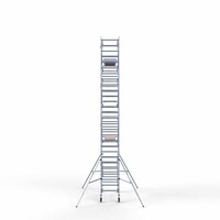 Euroscaffold Andamio rodante Plataforma completa de carbono 90 x 250 x 9,2 m altura de trabajo + barandillas frontales de doble cara Euroscaffold Andamio rodante Plataforma completa de carbono 90 x 250 x 9,2 m altura de trabajo + barandillas frontales de doble cara