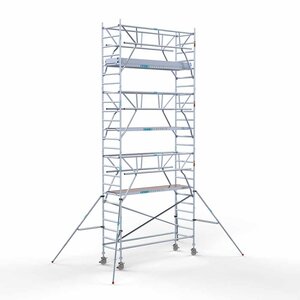 Euroscaffold Andamio rodante Plataforma completa de carbono 90 x 305 x 8,2 m de altura de trabajo + barandillas frontales de doble cara Andamio rodante Plataforma completa de carbono 90 x 305 x 8,2 m de altura de trabajo + barandillas frontales de doble cara