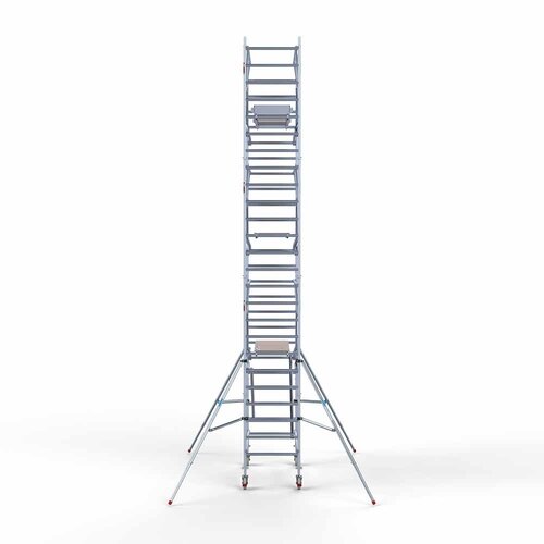 Andamio rodante Plataforma completa de carbono 90 x 190 x 8,2 m altura de trabajo + barandillas frontales de doble cara Euroscaffold Andamio rodante Plataforma completa de carbono 90 x 190 x 8,2 m altura de trabajo + barandillas frontales de doble cara