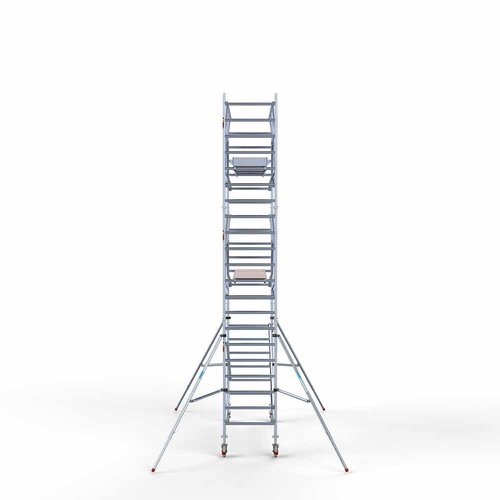 Andamio rodante Plataforma completa de carbono 90 x 305 x 7,2 m altura de trabajo + barandillas frontales de doble cara Euroscaffold Andamio rodante Plataforma completa de carbono 90 x 305 x 7,2 m altura de trabajo + barandillas frontales de doble cara