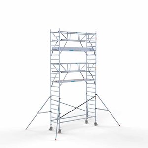 Euroscaffold Andamio móvil completo 90 x 305 x 7,2 m altura de trabajo + barandillas frontales de doble cara Andamio móvil completo 90 x 305 x 7,2 m altura de trabajo + barandillas frontales de doble cara