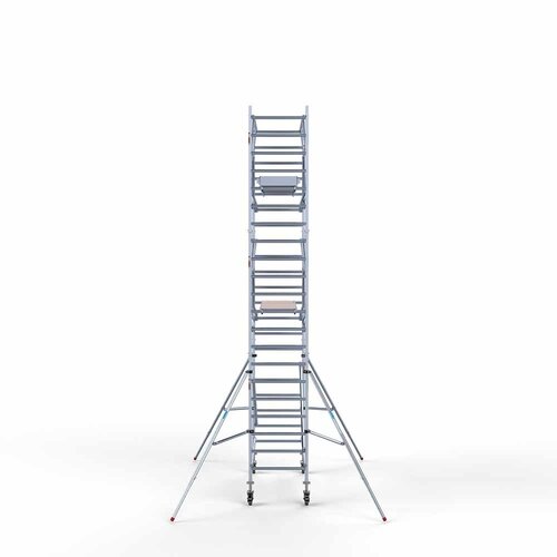 Andamio rodante Plataforma completa de carbono 90 x 250 x 7,2 m altura de trabajo + barandillas frontales de doble cara Euroscaffold Andamio rodante Plataforma completa de carbono 90 x 250 x 7,2 m altura de trabajo + barandillas frontales de doble cara